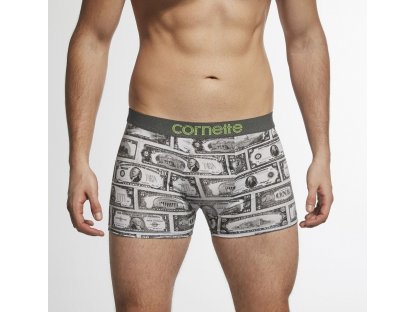 Pánské boxerky s dolary Cameron šedé