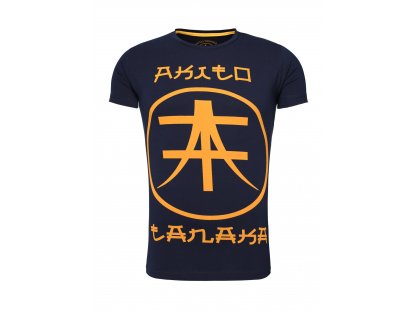 Pánské tričko Akito Tanaka WRITE Námořnické/Oranžové