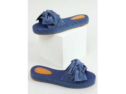 Pantofle espadrilky s mašlí Acacia modré