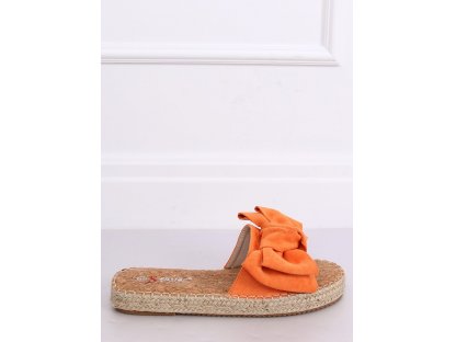 Pantofle espadrilky s mašlí Dandrane oranžové