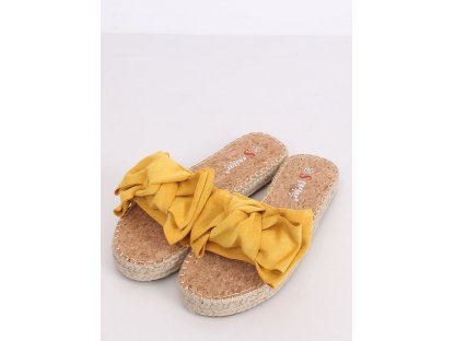 Pantofle espadrilky s mašlí Dandrane žluté