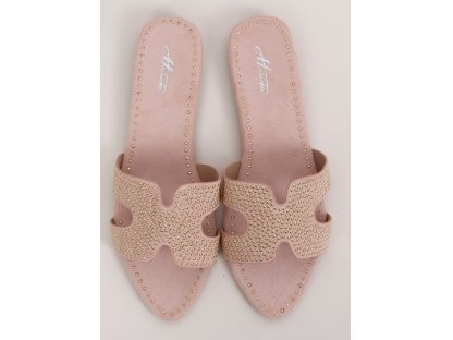 Pantofle s cvočky Kenina růžové