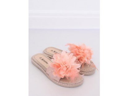 Pantofle s květem Indiana růžové