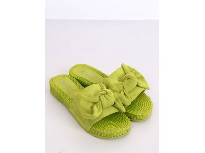 Pantofle s mašlí Joelle zelené