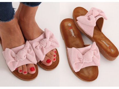 Pantofle s mašlí Marley růžové