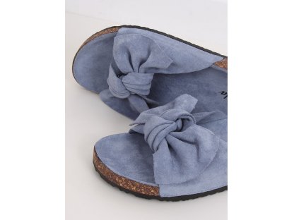 Pantofle s mašlí Quianna modré