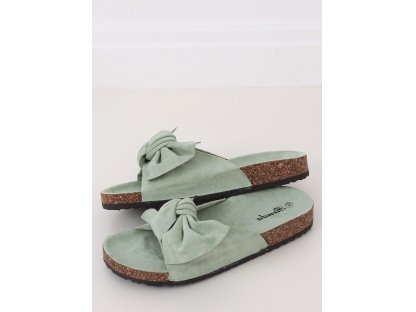Pantofle s mašlí Quianna zelené
