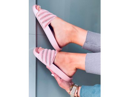 Pantofle se zirkony Penny růžové