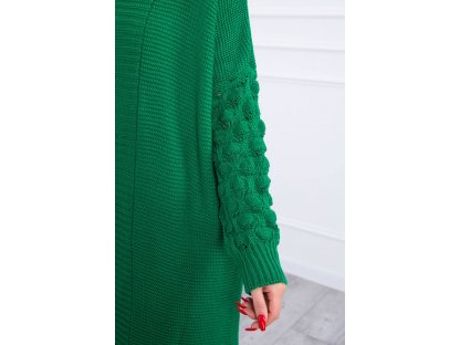 Pletený extrémně dlouhý cardigan Andrea zelený