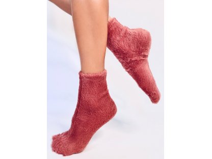 Plyšové ponožky Constance měděné