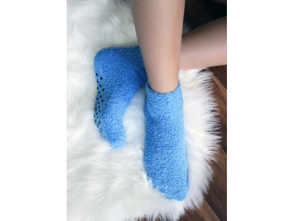 Plyšové ponožky Keri - sada 2 páry - modré