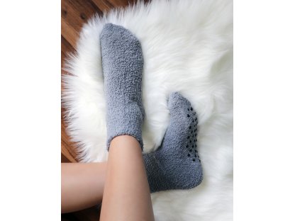 Plyšové ponožky Keri - sada 2 páry - šedé