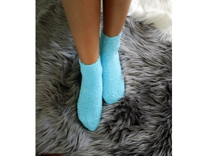 Plyšové ponožky Keri - sada 2 páry - tyrkysové