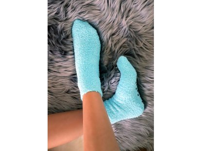 Plyšové ponožky Keri - sada 2 páry - tyrkysové