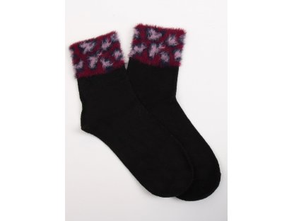Ponožky s kožešinou Marge černé