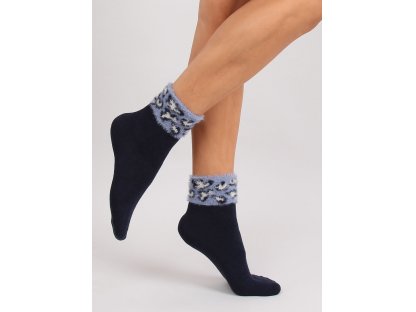 Ponožky s kožešinou Marge granátové