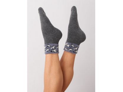 Ponožky s kožešinou Marge šedé