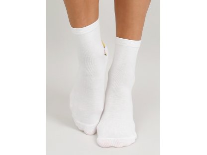 Ponožky s pejsky Sylva bílé