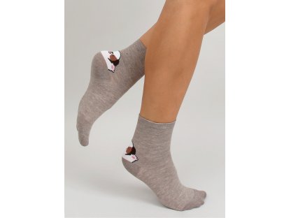 Ponožky s pejsky Sylva hnědé