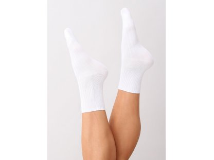 Ponožky se žebrováním Bertha bílé