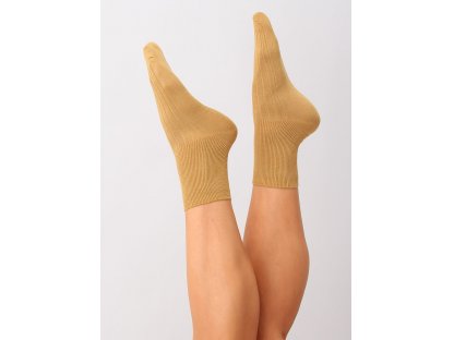 Ponožky se žebrováním Bertha hořčicové
