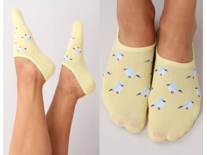 Ponožky ťapky s ptáčky Zandra