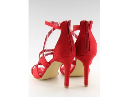 Sandály na jehlovém podpatku Kate červené