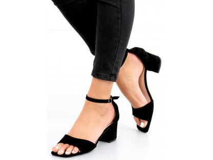 Sandály na podpatku Caryl černé