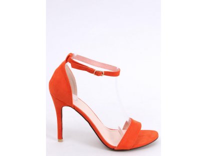 Sandály na podpatku Claire oranžové