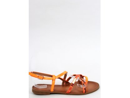 Sandály s hadím motivem Cherie oranžové