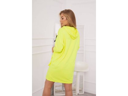 Šaty s kapucí Cassidy neonově žluté