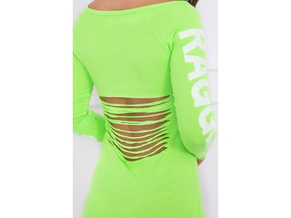 Šaty s průstřihy na zádech Merrill neonově zelené