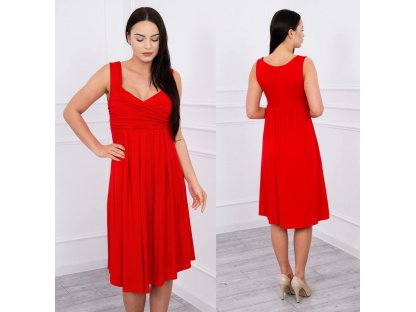 Šaty s rozšířenou sukýnkou Avaline červené