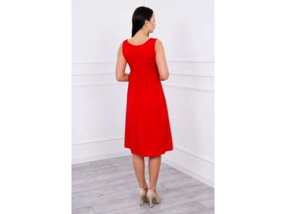 Šaty s rozšířenou sukýnkou Avaline červené