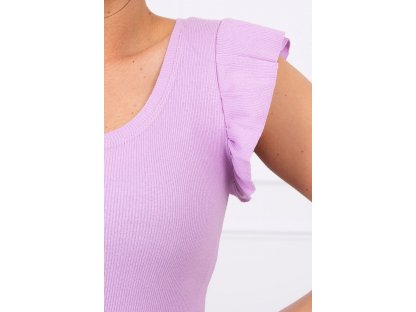 Šaty s volánkovým rukávem Rexanne fialové