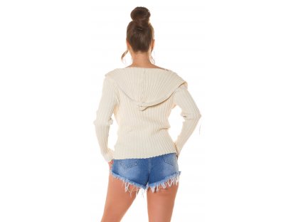 Set svetr na zip + crop top Lizzy béžový