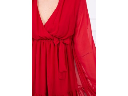 Šifonové mini šaty Shevon červené