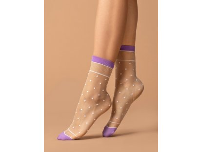 Silonové ponožky s puntíky Cortney 15 DEN