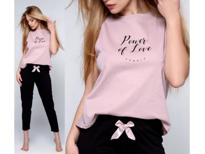 Sladké pyžamo Britt růžové/černé
