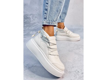 Sneakers na vysoké podrážce Perdita béžové