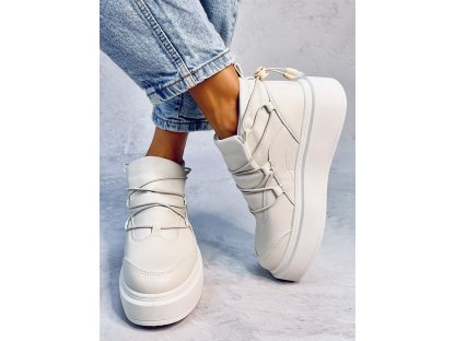 Sneakers na vysoké podrážce Perdita béžové