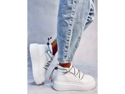 Sneakers na vysoké podrážce Perdita bílé