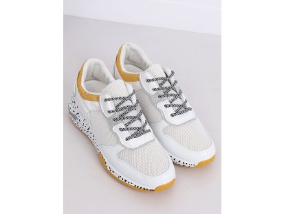Sportovní boty se zajímavými prvky Deena bílé/žluté