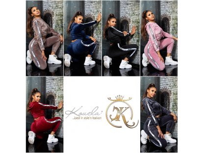 Sportovní fashion set mikina + tepláky Charis námořnický