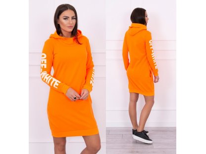 Sportovní šaty s kapucí Anna neonově oranžové