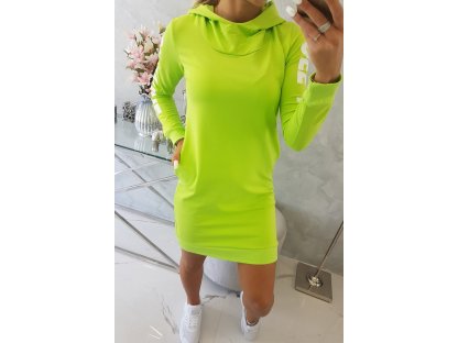 Sportovní šaty s kapucí Anna zelené