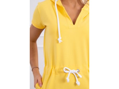 Sportovní šaty s kapucí Joss žluté