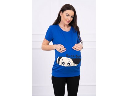 Těhotenské tričko Lallie modré