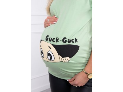 Těhotenské tričko Lallie tmavé mint