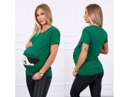 Těhotenské tričko Lallie zelené